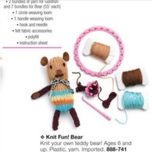 💥 Knit your own fun teddy bear kit